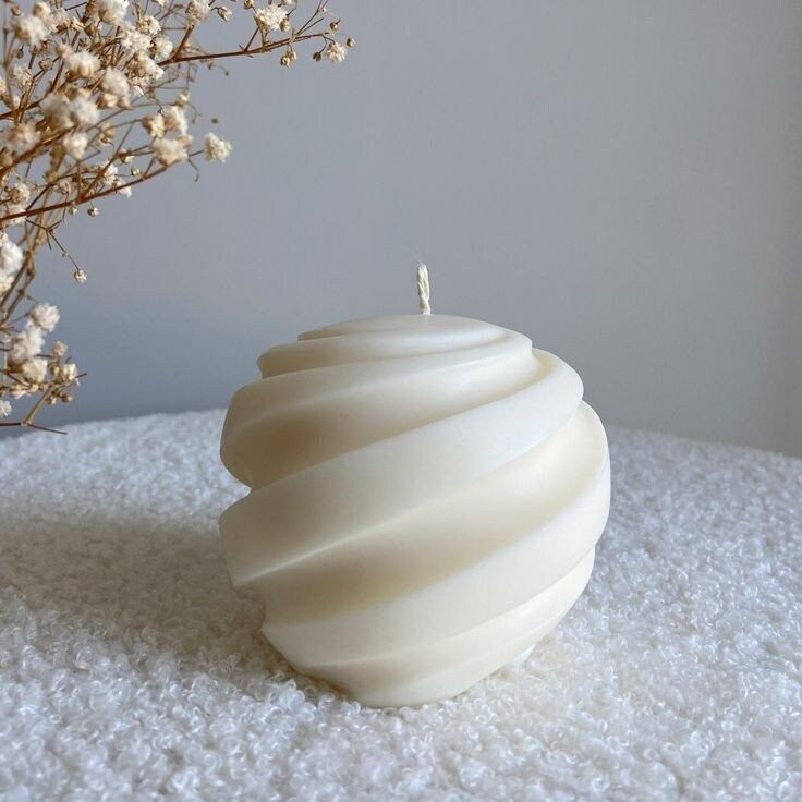 Decorative Swirl Sphere Candle