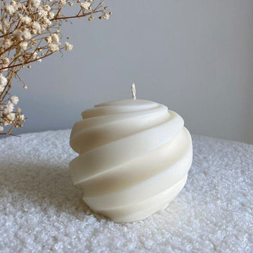 Decorative Swirl Sphere Candle